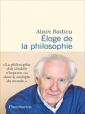 cover image of Éloge de la philosophie